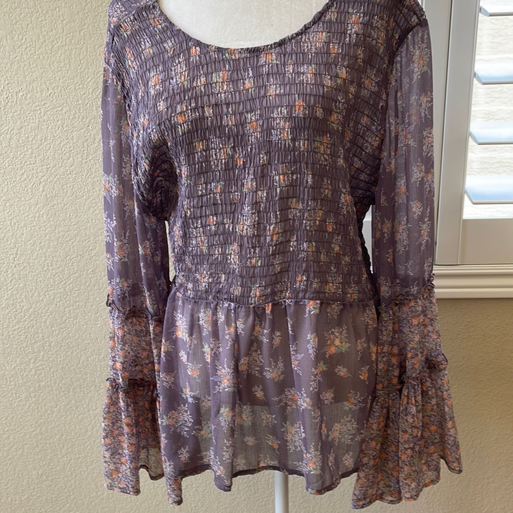 Coachella ready bell sleeve blouse